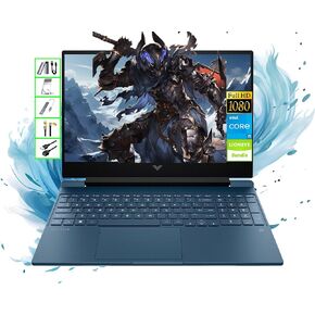 HP Victus Gaming Laptop with AMD RX 6550M(Comparable to RTX 3050)| 15.6" 144Hz FHD Gamer PC| 16GB DDR5 RAM| 1TB SSD+128GB Portable SSD|6-Core Ryzen 5 CPU|Backlit KB|Windows 11|Bundled with LIONEYE Kit