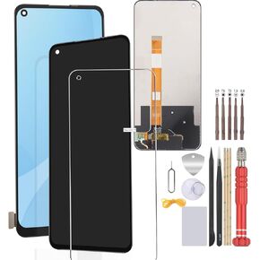 Screen Replacement for OnePlus Nord N200 5G DE2118 DE2117 6.49" LCD Display Touch Screen Digitizer Assembly with Tools(Black)