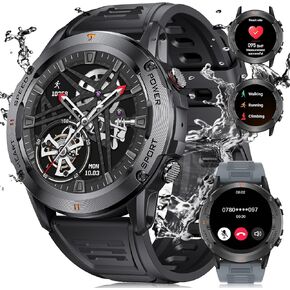 LIGE Smart Watches for Men,1.39" IPS Screen Fitness Tracker Watch with 126+ Sports Modes/IP68 Waterproof/400mAh Battery,Heart Rate/SpO2/Sleep Monitor,Rugged Smartwatch for Android iOS