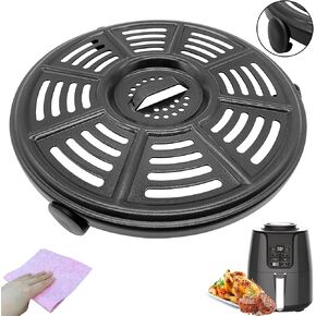 4QT Air Fryer Grill Pan for Ninja AF101 4 Quart Air Fryers, Upgraded Air Fryer Grill Plate, Crisper Plate Cooking Tray Rack Insert Grate Grid Shelf for Ninja Air Fryer, Nonstick, Dishwasher Safe