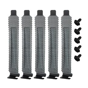 5 Pieces PCI Slot Cover Hard Steel Dust Filter Blanking Plate Vented Slot Covers for Computer Case with Screws Cooling Fan