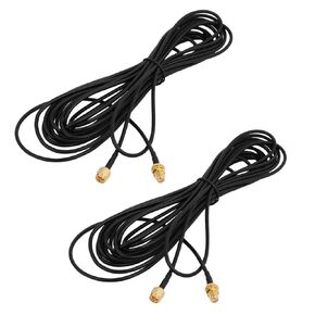 uxcell 2pcs RG174 Coaxial Antenna Extension Cable SMA Female to Male Connector 6M Long