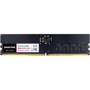 【DDR5 RAM】 GIGASTONE 16GB DDR5 4800MHz PC5-38400 CL 40-40-40-77 1.1V UDIMM 288 Pin Unbuffered Non ECC High Performance PC Desktop Memory Upgrade