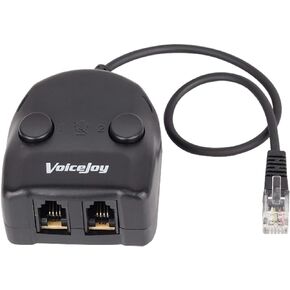 4P4C Headset Training Adapter Training Switch Adapter for RJ9 RJ10 Headsets with 2 Mute Buttons and 2 Volume Controls
