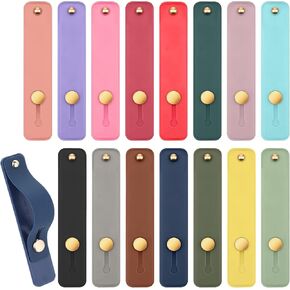 15 Pcs Universal Phone Grips for Back of Phone Portable Phone Strap Phone Loop Finger Holder Phone Finger Strap Universal Phone Grip for Most Mobile Phones and Cell Phone Case(Multicolors)