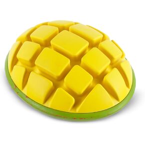 BARK Go Mango Tough Squeaky Rubber Dog Toy for Large Dogs – Candy-Scented, Durable Design for Long-Lasting, Squeaky Fun