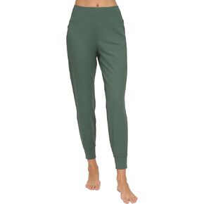 90 Degree By Reflex Womens Interlock Greenwich Jogger with Zipper Pockets and Back Yoke - Laurel Wreath - XL