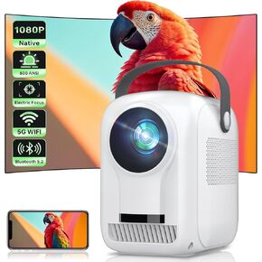 Movie projector for outdoor use, Mini Smart Portable projector with WiFi 6 Bluetooth 4K Support, Native 1080P, 300" screen for Home, Compatible with iOS/Android/AV/HDMI/PS5/Fire Stick