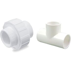 NDS WU-1500-S PVC Pipe Fitting, 1-1/2-Inch Slip Union, Schedule 40, EPDM O-ring, White