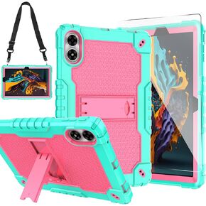 case for UMIDIGI G3 Tab Ultra,UMIDIGI G2 Tab,UMIDIGI G1Tab Case, Built in Stand with Screen Protector for UMIDIGI G3 Tab Ultra,G3 Tab/ G2 Tab/G1 tab 10.1" Tablet (Green/Pink/1 PC)