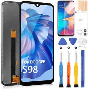 Screen Replacement for Doogee S98/S98 Pro LCD Display 6.3" Touch Screen Digitizer Glass Sensor Assembly Parts with Repair Kits