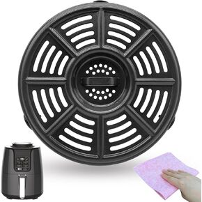 5.5QT Air Fryer Crisper Plate for 5.5 Quart Ninja AF150AMZ Air Fryer XL, Upgraded Air Fryer Grill Pan Plate Crisper Tray Rack Insert Grate Grid Shelf for Ninja Air Fryer, Nonstick, Dishwasher Safe