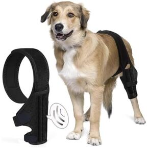 Dog Knee Brace for Torn ACL - Adjustable Leg Support for Hip Dysplasia, Arthritis, Inflammation, Luxating Patella - Comfortable and Durable Dog Leg Braces - Black (Small)
