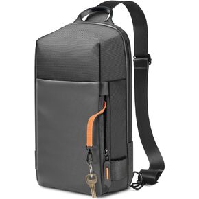 Sling Bag Crossbody Backpack, Stylish Shoulder Bags for Men and Women Waterproof Lightweight Daypack Chest Bag for Work Travel, Perfect for Commute Daily Carry-Black