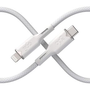 360 Electrical Fluid USB-C to Lightning Charger Cable, Mfi Certified Charger for Apple iPhone 14 13 12 11 X, iPad, 5 Foot, Powder