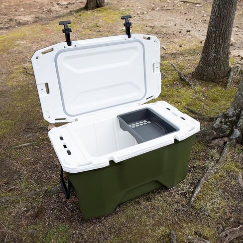 مبرد كامكو كوريتوك بريميوم 30 كوارت وصندوق ثلج | يتميز بالاحتفاظ بالثلج لمدة تصل إلى 10 أيام، ويحمل ما يصل إلى 28 علبة وأكثر، ويحتوي على فتحات لملحقات التخييم ومعدات الصيد | عظم التمساح (51719) in Kuwait