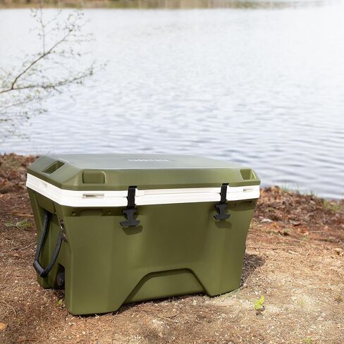 مبرد كامكو كوريتوك بريميوم 30 كوارت وصندوق ثلج | يتميز بالاحتفاظ بالثلج لمدة تصل إلى 10 أيام، ويحمل ما يصل إلى 28 علبة وأكثر، ويحتوي على فتحات لملحقات التخييم ومعدات الصيد | عظم التمساح (51719) in Kuwait