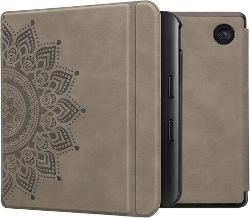 kwmobile Cover Compatible with Kobo Libra Colour Cover - eReader Case - Magnolias Grey in Saudi Arabia