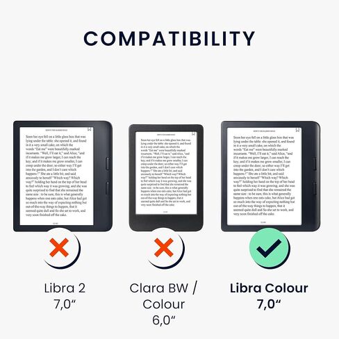 kwmobile Cover Compatible with Kobo Libra Colour Cover - eReader Case - Magnolias Grey in Saudi Arabia