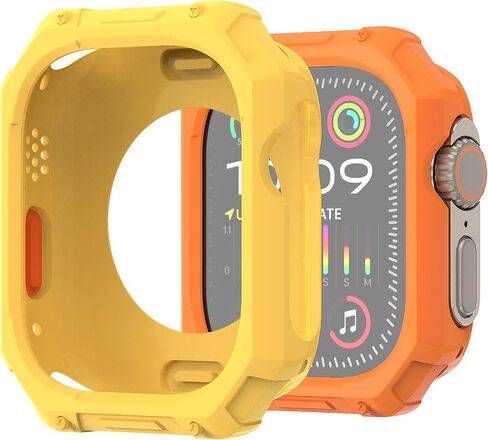 Compatible with Apple Watch Bumper Case Ultra 2 / Ultra 49mm Soft Flexible TPU Lightweight Protective Cover for iWatch Ultra 2/1(2024/2023/2022)[NO Front Screen Protector], Black-1pack in Saudi Arabia
