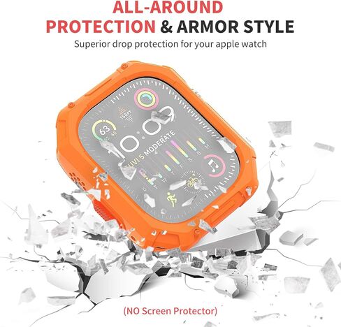 Compatible with Apple Watch Bumper Case Ultra 2 / Ultra 49mm Soft Flexible TPU Lightweight Protective Cover for iWatch Ultra 2/1(2024/2023/2022)[NO Front Screen Protector], Black-1pack in Saudi Arabia