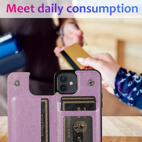 12MIni Case 12Mini Wallet Credit Card Holder Case,Protective Cover with Card Slot Holder and Slim Leather Case for iPhone 12MIni 5.4Inch (Gold) in Kuwait