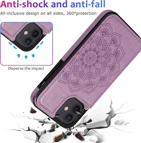 12MIni Case 12Mini Wallet Credit Card Holder Case,Protective Cover with Card Slot Holder and Slim Leather Case for iPhone 12MIni 5.4Inch (Gold) in Kuwait