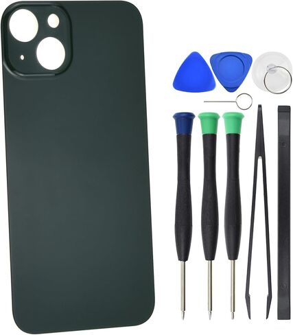 Back Glass for iPhone 13 A2633 A2482 A2631 Replacement with Pre cut Adhesive - 6.1" Green in Saudi Arabia