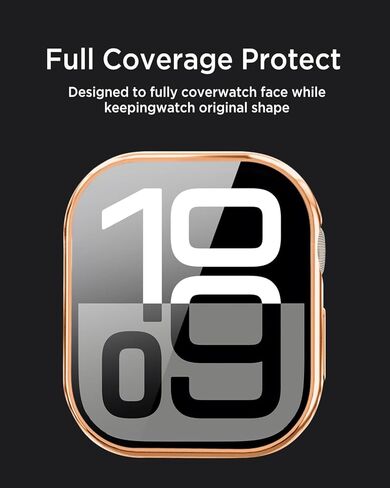 Miimall for 2 Pack Apple Watch 10 Privacy Screen Protector Case 42mm, Anti-Spy Tempered Glass Film Apple Watch Cover Slim Hard PC Case Bumper Full Protective Cover for iWatch 42mm, Black in Kuwait