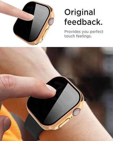 Miimall for 2 Pack Apple Watch 10 Privacy Screen Protector Case 42mm, Anti-Spy Tempered Glass Film Apple Watch Cover Slim Hard PC Case Bumper Full Protective Cover for iWatch 42mm, Black in Kuwait