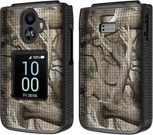 Nakedcellphone Holster Series for TCL Flip 3 Phone Case, Slim Hard Shell Cover and Belt Clip Holder Combination - Cobalt Blue in Kuwait
