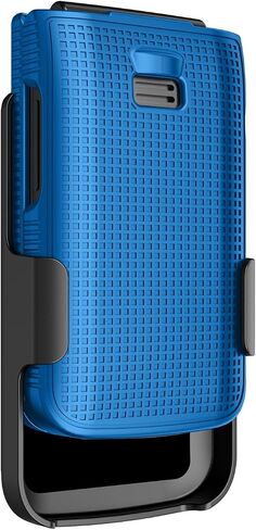 Nakedcellphone Holster Series for TCL Flip 3 Phone Case, Slim Hard Shell Cover and Belt Clip Holder Combination - Cobalt Blue in Kuwait
