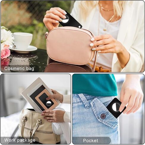 2 Pack Thin Card Case for Apple Airtag, Airtag Protector Wallet Holder for Clutch Bag, Purse, Handbag, and Backpack Wallet(White&Black) in Saudi Arabia