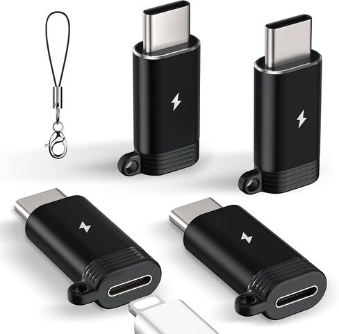 4 Pack Lightning to USB C Adapter for iPhone 15/16/16 Pro/16 Pro Max/16 Plus,Samsung S24/S23, iPad Air, Lightning to USB-C Adapter, Type C Charger Connector Cable, Not for Audio/Headphone/OTG in Saudi Arabia