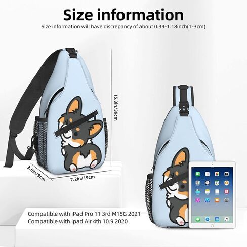 Women Cute Corgi Tricolor Dog Crossbody Sling Backpack for Men Chest Bag Shoulder Bag Lightweight One Strap Backpack Travel Outdoor Daypack in Saudi Arabia