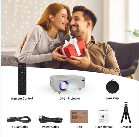 Projector,Mini Projector with Two-way Bluetooth, Full HD 1080P Portable Video Projector,300"Screen Projector&4K Projector &12000 LM Projector ,Movie Projector Compatible with HDMI/USB/Smartphone in Saudi Arabia