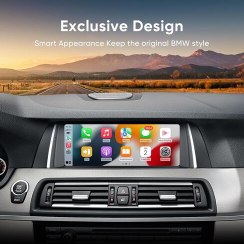 شاشة لمس 10.25 بوصة لسيارة BMW 5 Series F10 F11 (2013-2016) مع نظام NBT اللاسلكي Apple CarPlay Android Auto Upgrade Factory راديو السيارة الأصلي مضخم صوت ستيريو محتفظ به in Kuwait