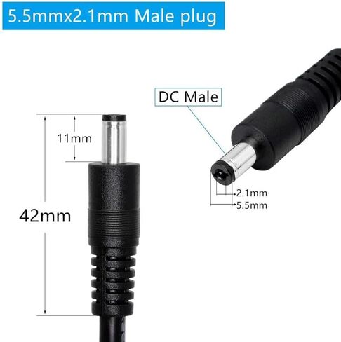 30cm USB C Type C Male to 5.5x2.1mm Female Cable, Support 5V 12V 20V DC Adapter USB C Connector Made for Power Bank, Small Fan, Starlink Mini, Foldable Solar, LaptopsSeries in Saudi Arabia