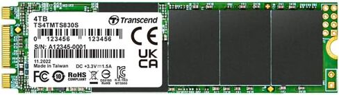 Transcend 4TB SATA III 6Gb/s MTS830S M.2 2280 Solid State Drive - TS4TMTS830S in Saudi Arabia
