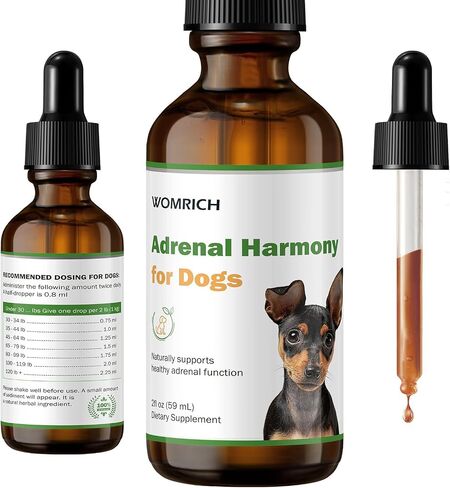 Cushings Treatment for Dogs - Adrenal Support Supplements Drops Cushing's Disease Relief, Cushings Treatment for Dogs, Adrenal Balance, and Improved Cortisol Balance, Antioxidant Support - 59ML in Kuwait