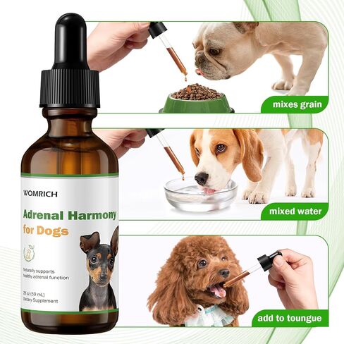 Cushings Treatment for Dogs - Adrenal Support Supplements Drops Cushing's Disease Relief, Cushings Treatment for Dogs, Adrenal Balance, and Improved Cortisol Balance, Antioxidant Support - 59ML in Kuwait