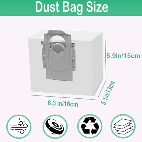 16 PCS Accessories Kit Compatible for Roborock S8 Pro Ultra Robot Vacuum Cleaner,1 Set Main Brush,1 Rolling Brush,4 HEPA Filters,4 Mop Cloth Pads,6 Side Brushes in Saudi Arabia