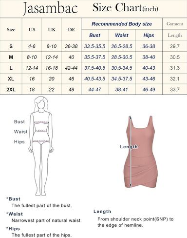 JASAMBAC One Piece Swimdress Swimsuits for Women Tummy Control Bathing Suits Wrap Ruched Swimdress Modest Swimwear Skirt in Saudi Arabia