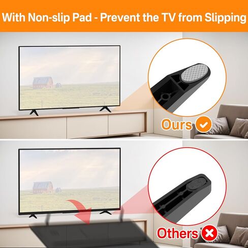 أرجل حامل التلفزيون لأرجل تلفزيون Insignia بدون أرجل تلفزيون مثقوبة على الحائط لأرجل حامل تلفزيون Insignia أقدام تلفزيون مضادة للانزلاق لاستبدال أرجل تلفزيون Insignia لتلفزيون Insignia Smart Roku مع جميع مجموعات البراغي in Kuwait