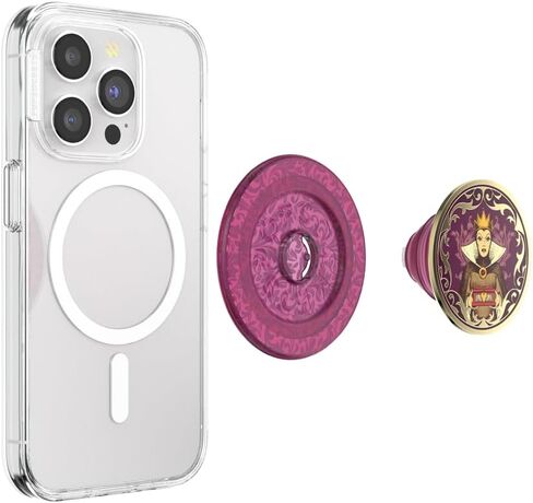 مقبض هاتف دائري من PopSockets متوافق مع MagSafe، يتضمن حلقة محول، حامل هاتف، متوافق مع الشحن اللاسلكي، Disney Villains - Poison Apple in Saudi Arabia