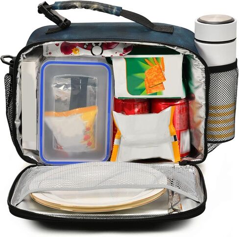 Urban Style Robots Lunch Box for Girl Boys, School Kids Lunch Bag Snacks Insulated Cooler Tote for Teen School Office Work in Saudi Arabia