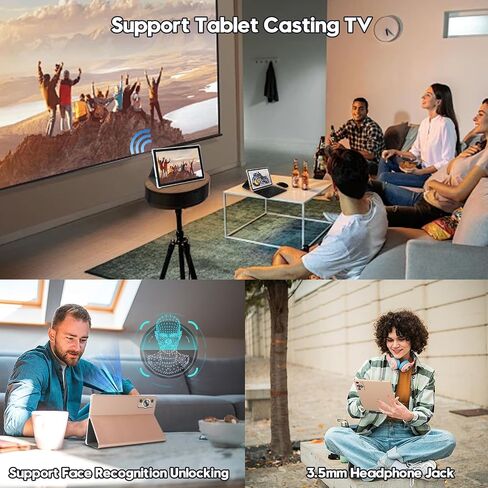 Android 14 Tablet 10.1 Inch 8000mAh Battery Tablets with 22GB RAM 128GB ROM 1TB Expand, Octa-Core HD Touchscreen Tablet with Keyboard, Mouse, Support Widevine L1, Split-Screen - Blue in Saudi Arabia