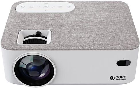 Core Innovations Home Theater Bundle with Projector, 120" Screen, and Two Mini Bluetooth Wireless Bone Conduction Instant Speakers, Sea Blue in Kuwait