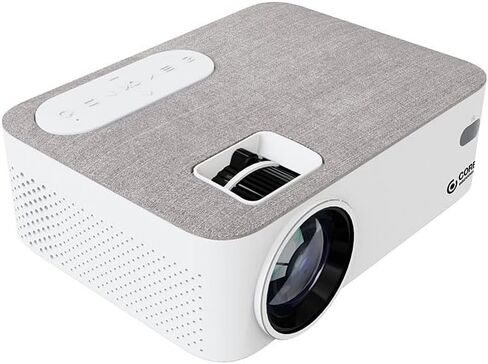 Core Innovations Home Theater Bundle with Projector, 120" Screen, and Two Mini Bluetooth Wireless Bone Conduction Instant Speakers, Sea Blue in Kuwait