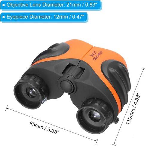 مجموعة مناظير باتيكل 8 × 21، تلسكوب صغير الحجم قابل للطي عالي الدقة مقاوم للصدمات مع حبل لمشاهدة الطيور والمشي لمسافات طويلة والتخييم والسفر في الهواء الطلق، برتقالي in Kuwait